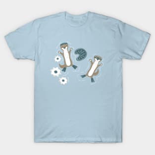 Otterly Calm Otters Swimming T-Shirt